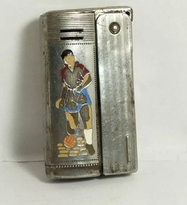 Vintage Imco Streamline 6800 Logo Lighter Austria football player oil petrol