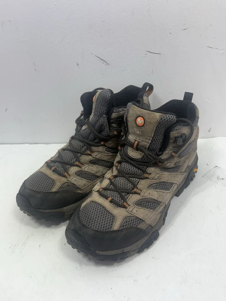 Merrell Men's Moab 3 Mid Hiking Boots Beluga Size 11.5 Black - Image 2 of 4