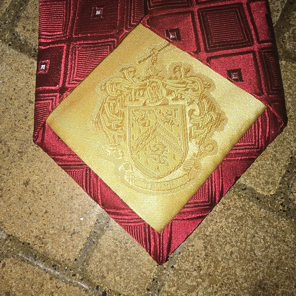 Corbata para hombre Donald Trump roja clásica de negocios formal roja 100 % seda Foto 4 de 4