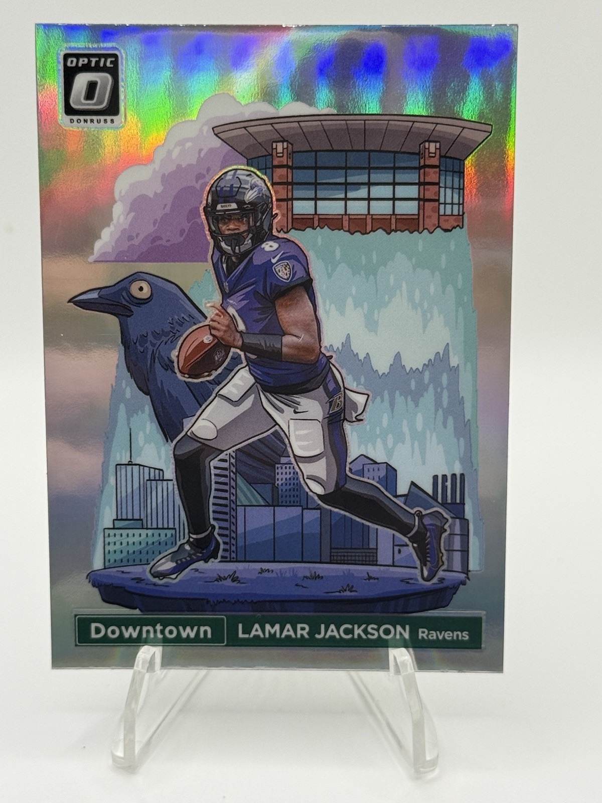2024 Panini Donruss Optic Lamar Jackson Downtown SSP #1