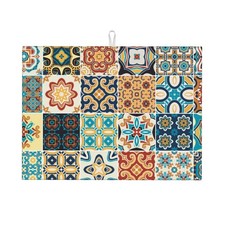 Talavera Mexican Tiles Dish Drying Mat 18x24 For Kitchen Counter Absorbent Mi...