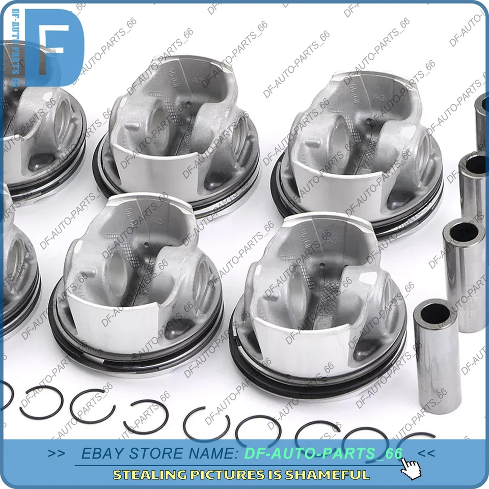 STD 8pcs MAHLE Pistons & Rings Kit Φ89mm For BMW X5 X6 M E70 E71 S63B44A 4.4T V8 - Image 4 of 4