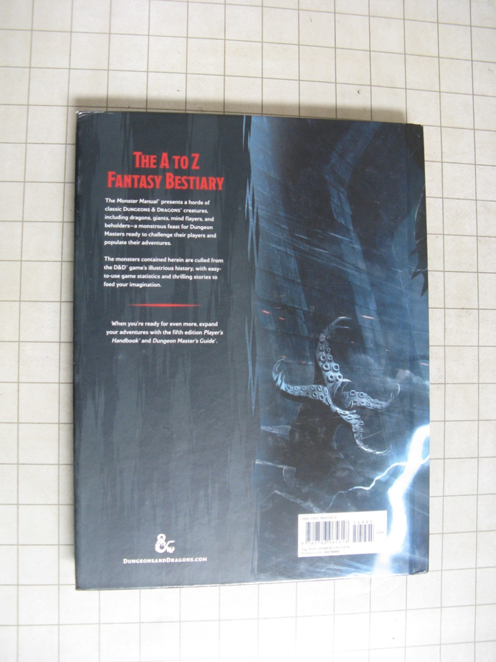 MONSTER MANUAL 5E DnDNext AD&D D&D Advanced Dungeons & Dragons WotC | eBay