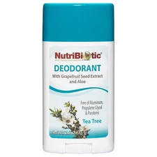 Nutribiotic Deodorant, Tea Tree with GSE, 2.6 Ounce Stick | with Witch Hazel, Gr