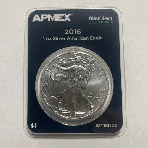 2016 1 oz Silver American Eagle BU In Original APMEX Packaging