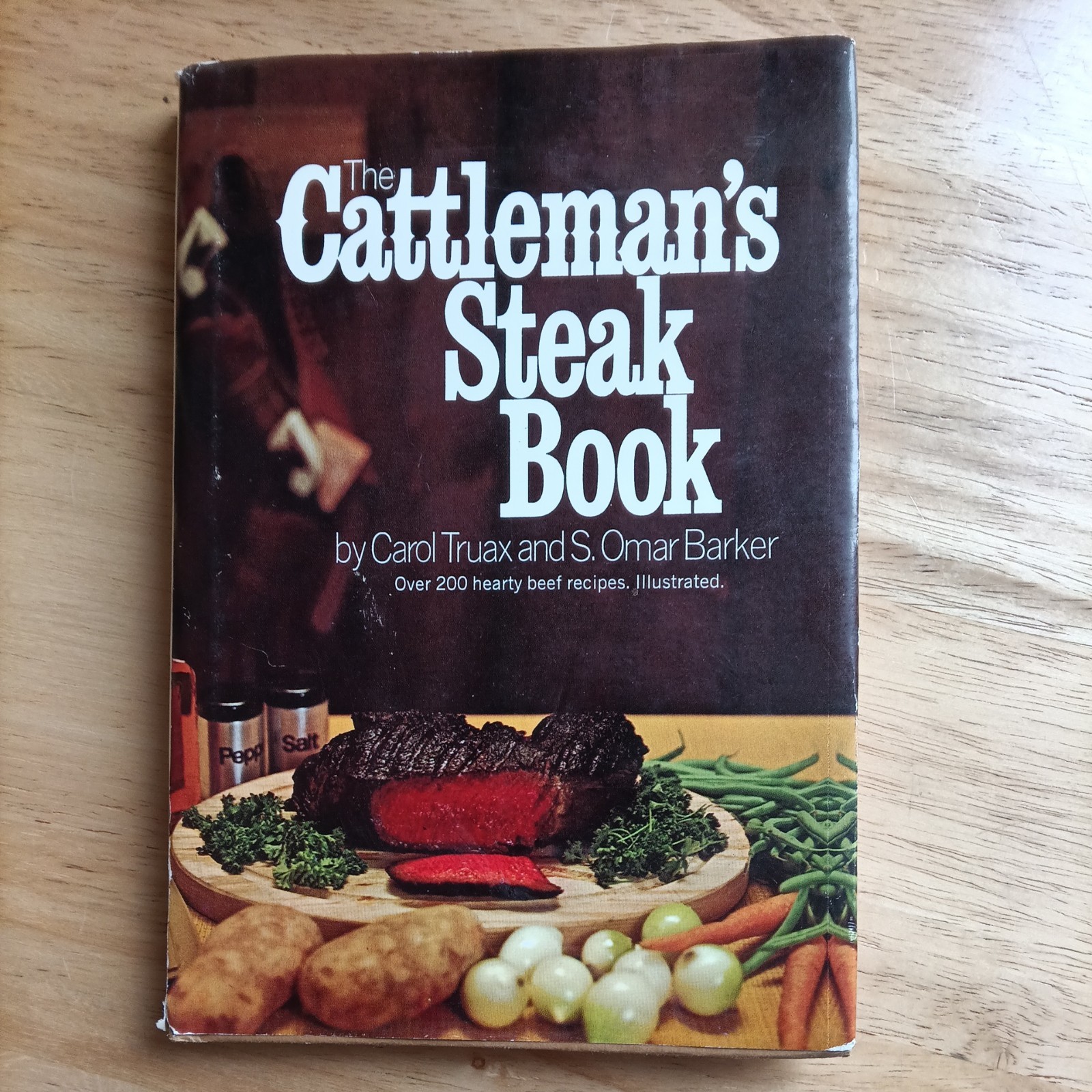 1970 The Cattleman's Steak Book Truax & Barker Cookbook HC DJ EUC Grosset Dunlap