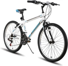 HH HILAND 24 26 inch Mountain Bike for Men Women, 21 Speeds 26 inch, white 
