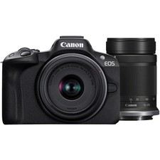 Canon EOS R50 Mirrorless Camera with 18-45mm & 55-210mm IS STM  - Black