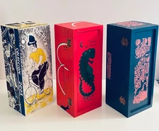 Set of 3 Jose Cuervo Artist Reserva De La Familia 1997 & 1999 &  2003 Box Bottle