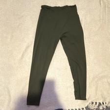 Women's Black Stretch Ankle Leggings Solid Regular