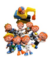 Blippi Lot of 9 -Figures and Backhoe Vehicle Jazwares Toys 2019 Used Great Cond