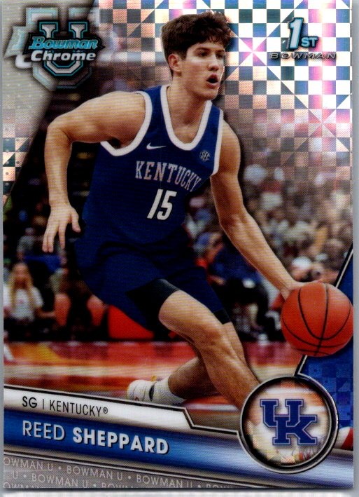 2023-24 Bowman University Chrome #45 Reed Sheppard X-Fractor