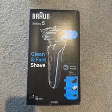Braun Electric Shaver for Men, Series 5 5150cs, Wet & Dry Shave, Blue