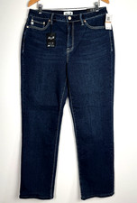 NWT Seven 7 Starlette Straight Denim Jeans SZ 12 Womens Rhinestones Embellished