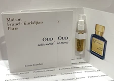 3x MAISON FRANCIS KURKDJIAN Oud Satin Mood EXTRAIT DE PARFUM Sample Spray 2ml
