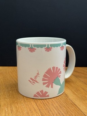 Aloha Airlines CARNATION 1989 coffee mug First Class Hawaii MAMO Flowers  ~ HTF