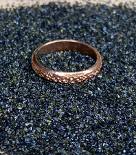 Copper Ring Stackable Hammered Rings band Size 6 Promise Ring Unisex 3mm Width