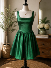 ALTAR'D STATE Fletcher Mini Dress Size S Emerald Green Fit & Flare Party Dress