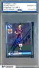 Lionel Messi Signed 2013-14 Panini Sticker UCL Soccer #301 PSA/DNA AUTO 10