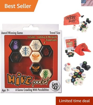 Strategic Hive Pocket Game for 2   Includes Expansions, Ideal for On-the-Go Fun