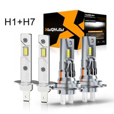H1 H7 10000k Combo Led Headlight High Low Beam Bulbs Kit Super Bright White H1 H7 10000k Combo Led Headlight High Low Beam Bulbs Kit Super Bright White