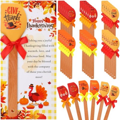 24 Pack Thanksgiving and Fall Silicone Spatula Gifts, Scraper Set with Autumn...