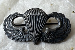 WW2 US Army Airborne Paratrooper Jump Wings made by h.clein Atlanta rare