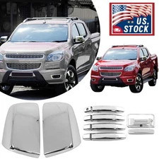 Chrome Mirror + Door Handle + Tailgate Cover Trim For Chevy Colorado CANYON 15+