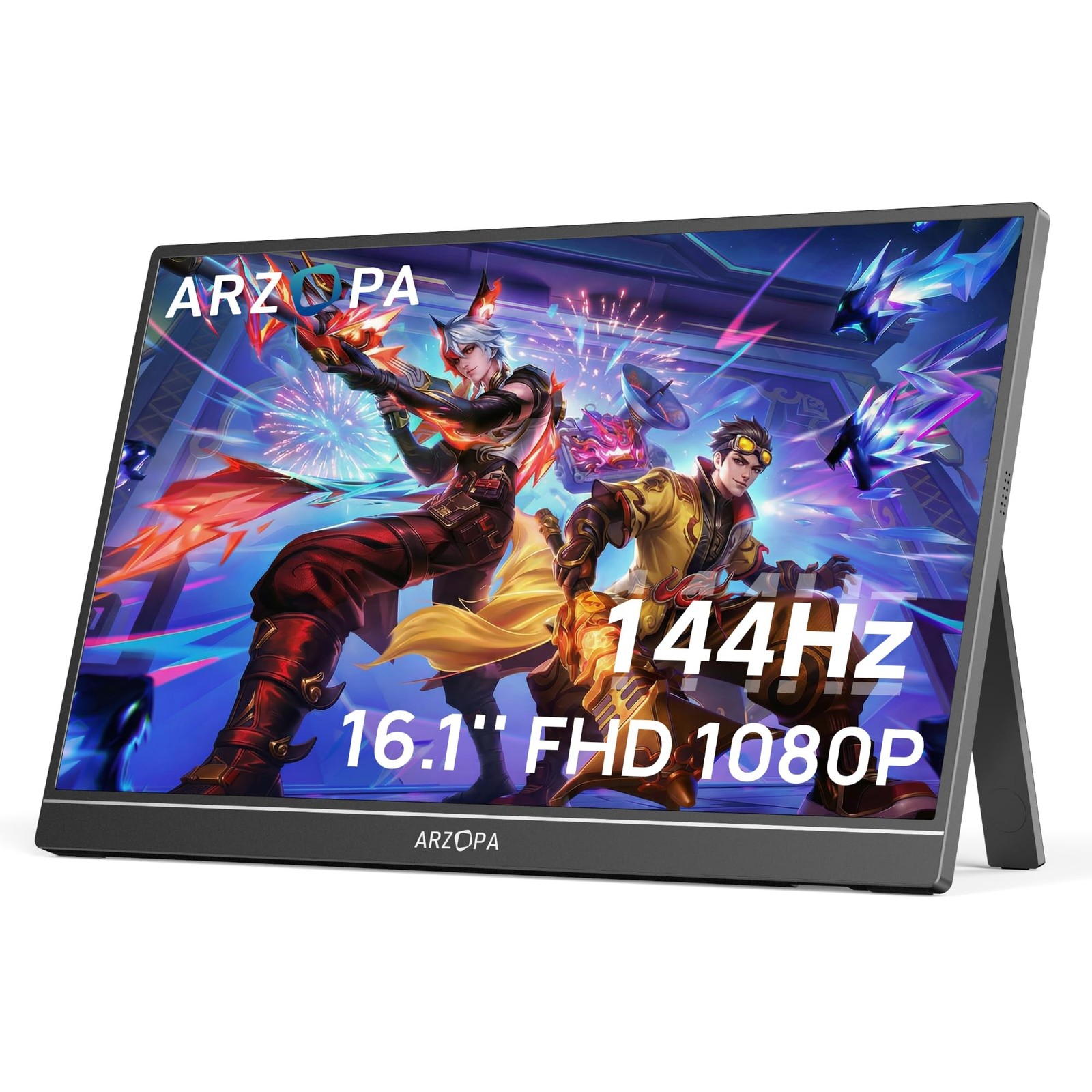 ARZOPA 16.1'' 144Hz Portable Gaming Monitor, 106% sRGB 1080P FHD Kickstand Po...