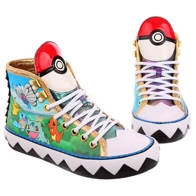 Irregular Choice Women Men Walk It Out Shoes Sneakers Pokemon Pikachu  Bulbasaur