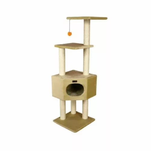 Armarkat 3 Tier Real Wood Cat Tree Armarkat Scratch furniture A5201 Beige