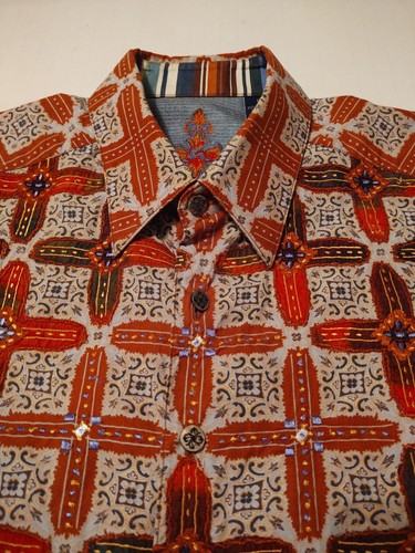 ROBERT GRAHAM Hemd mit Knopfleiste 100% Baumwolle (S) BESTICKT LIMITED EDITION - Bild 2 von 7