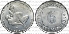 01279] GERMANIA - 6 SEX MARK MARCHI  D'ARGENTO 1992 - MONETA EROTICA