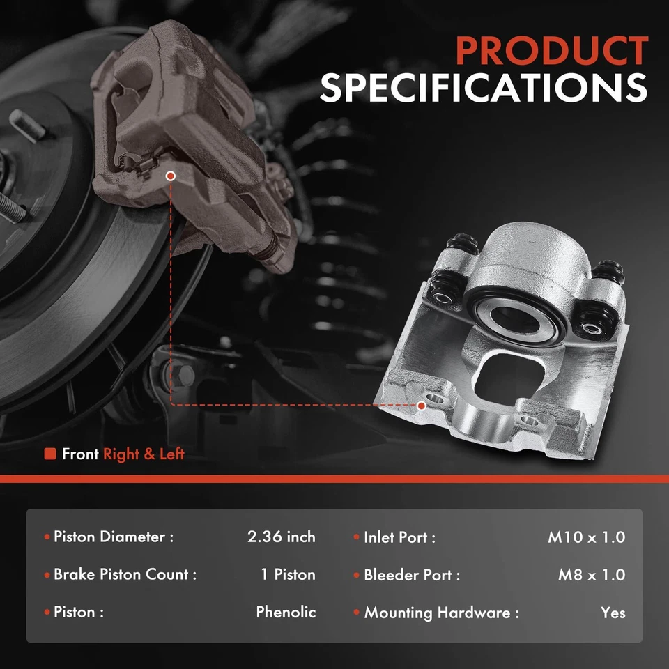 2x Pinza de freno delantera pistón fenólico para Mercedes-Benz W163 ML320 ML350 ML430 Foto 2 de 4