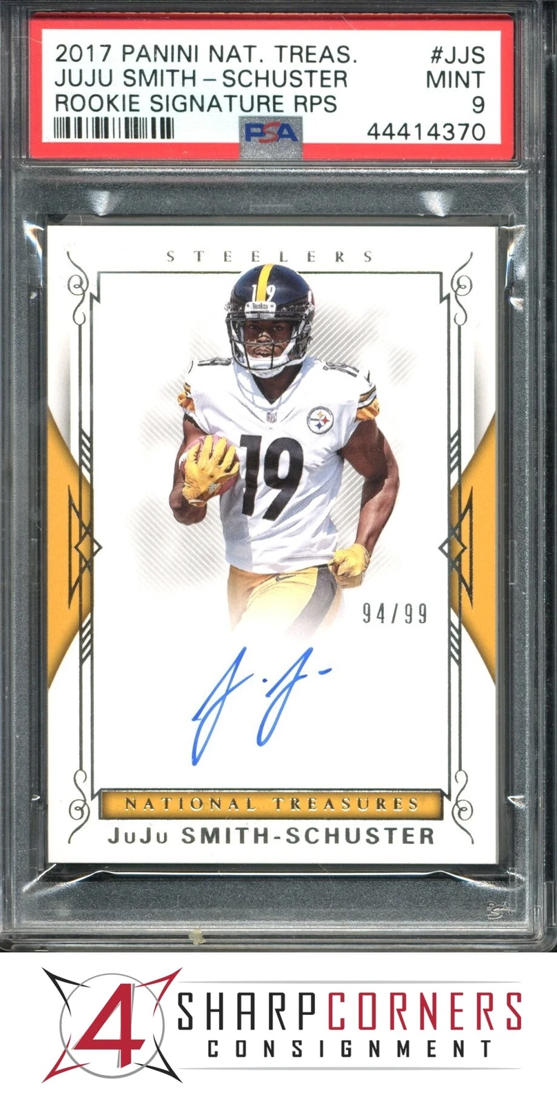 JuJu Smith-Schuster Panini National Treasures Rookie Signature Rps #JJS Base