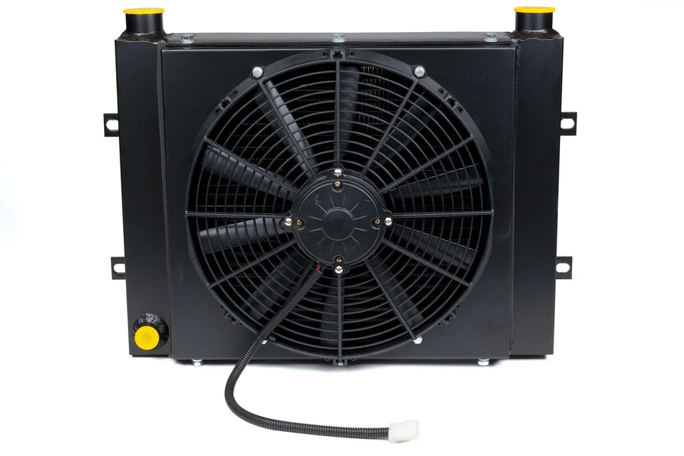 Enfriador de aceite Maxim Mobile con ventilador y cubierta: 12 VDC, 52 GPM, 1 puertos NPT Foto 3 de 4