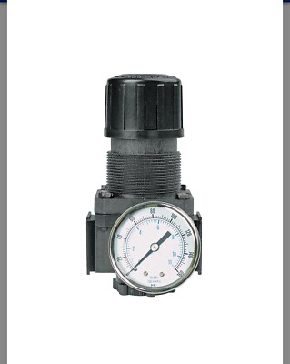 Tru-Flate #27-424 1/2 inch NPT Air Line Regulator with Gauge 
