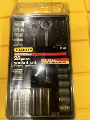 USA Stanley 1/4 Socket Set SAE MET NOS 1990s