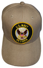 U.S. NAVY RETIRED Military Ball Cap - BEIGE