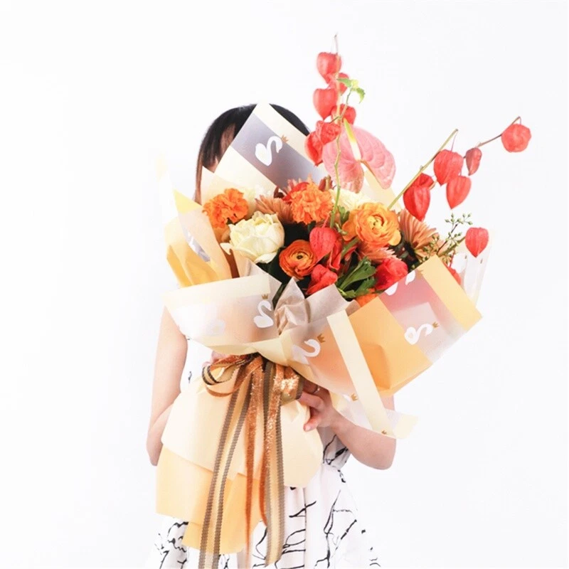 20 Sheets Swan Princess Flower Wrapping Paper Bouquet Florist Film Matte - Image 2 of 4