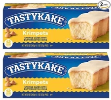 Tastykake Butterscotch Krimpets Snacks [2 Boxes, 24 Snack Cakes] FAST FREE DELIV