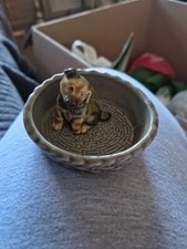 Wade Alsation Puppy In A Basket Figurine (Boxed)