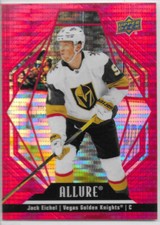 JACK EICHEL 2022-23 UPPER DECK ALLURE RED RAINBOW RARE SP GOLDEN KNIGHTS