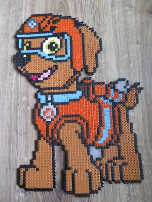 Zuma Paw Patrol kandi perler necklace, rave, EDC, PLUR hama art bead melty 