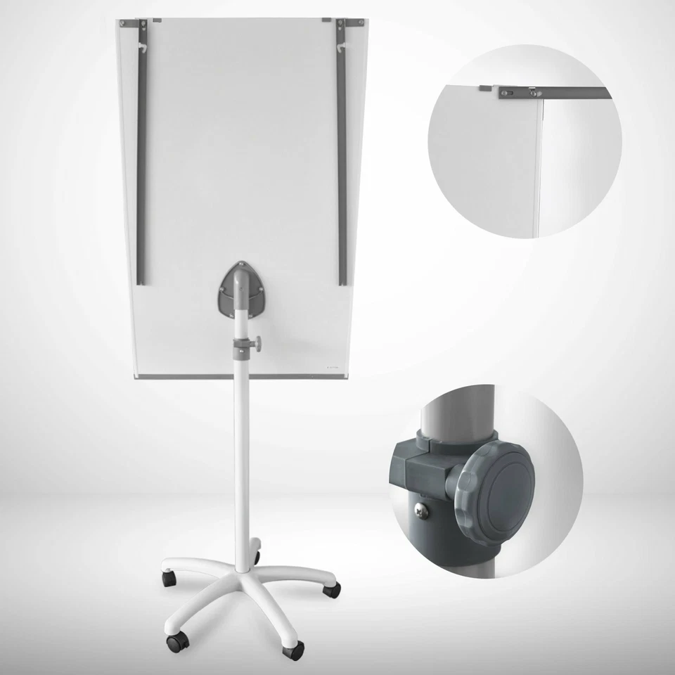 Mobiles Flipchart Piranha mit Rollenfuß Stufenlos höhenverstellbar&magnethaftend - Bild 3 von 4