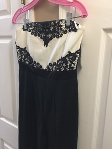 Ladies NY & Company (New) Beautiful Strapless Wide Leg One Piece Black Size 4