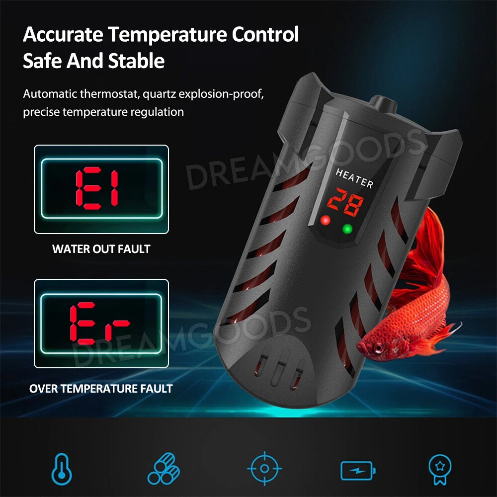 Aqua Fish Tank Thermosafe LCD Digital Submersible Aquarium Water Heater