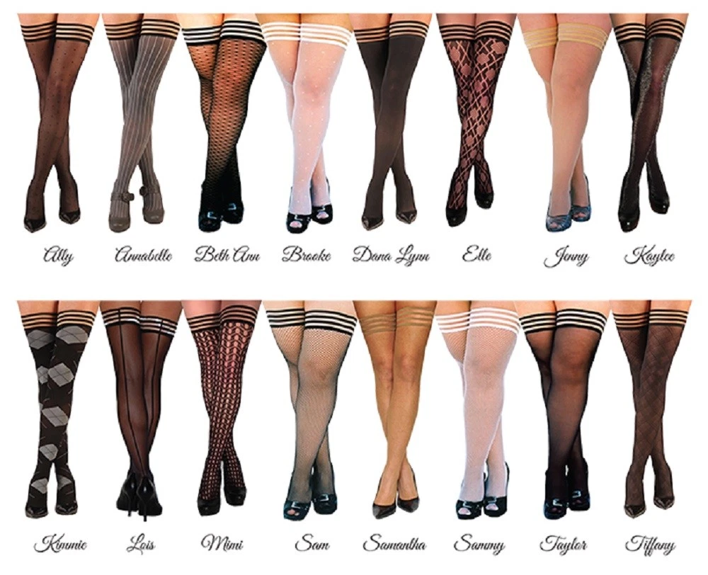 Plus size top thigh high stocking