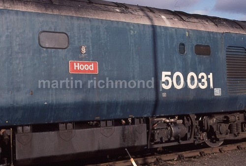 Exeter Riverside Class 50 50031 Motorhaube 20.8.90 Original Kodachrome Dia DS015