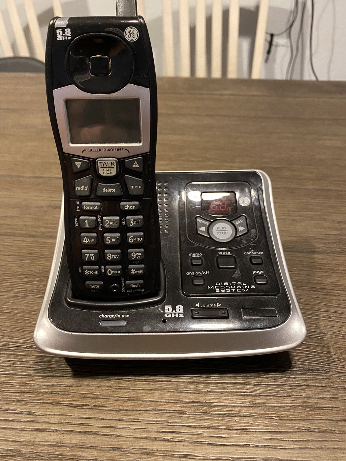 GE 5.8 Ghz Cordless Phone With Digital Voicemail Messaging System eBay